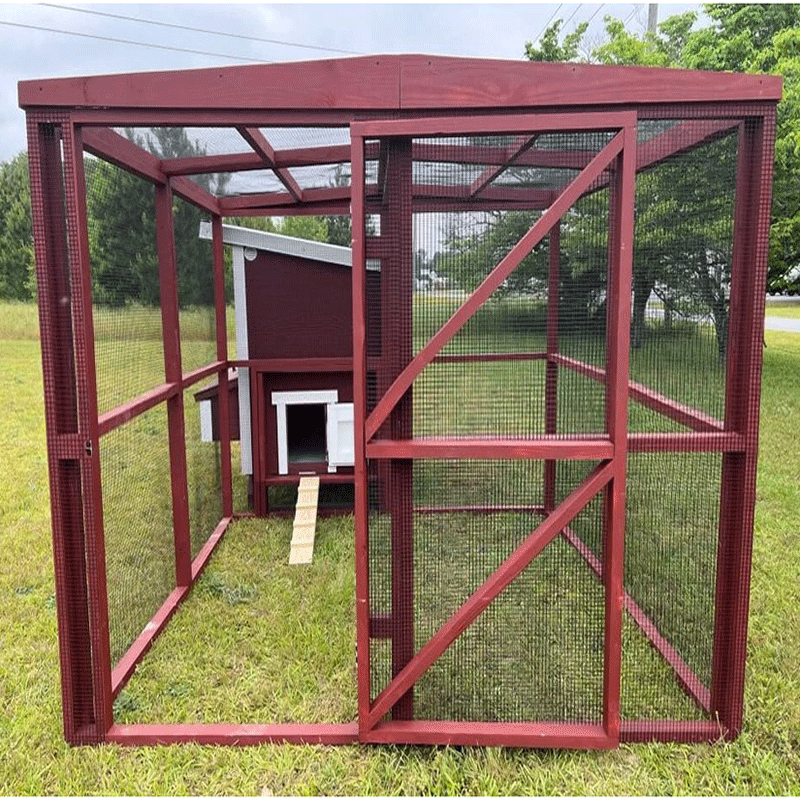 OverEZ Chicken Run Wooden 8' Walk-In Red or White