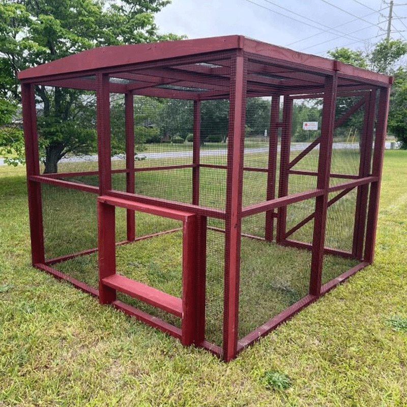 OverEZ Chicken Run Wooden 8' Walk-In Red or White