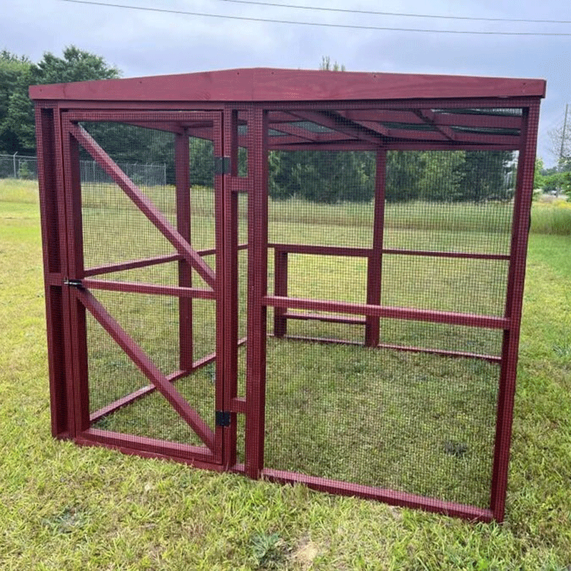 OverEZ Chicken Run Wooden 8' Walk-In Red or White