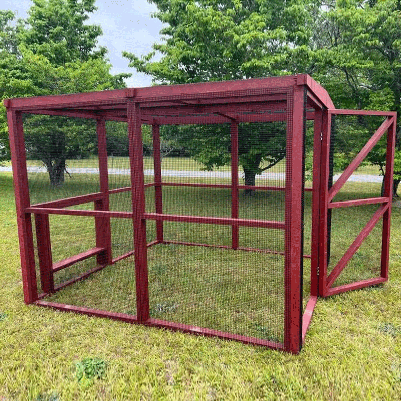 OverEZ Chicken Run Wooden 8' Walk-In Red or White