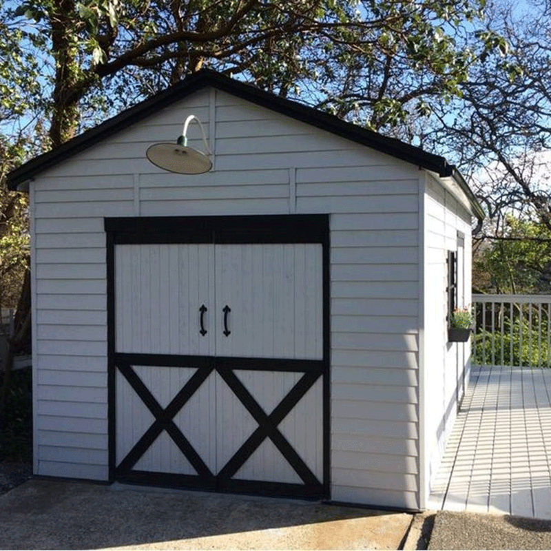 CedarShed Rancher Lawn Mower Storage Shed with Double Doors