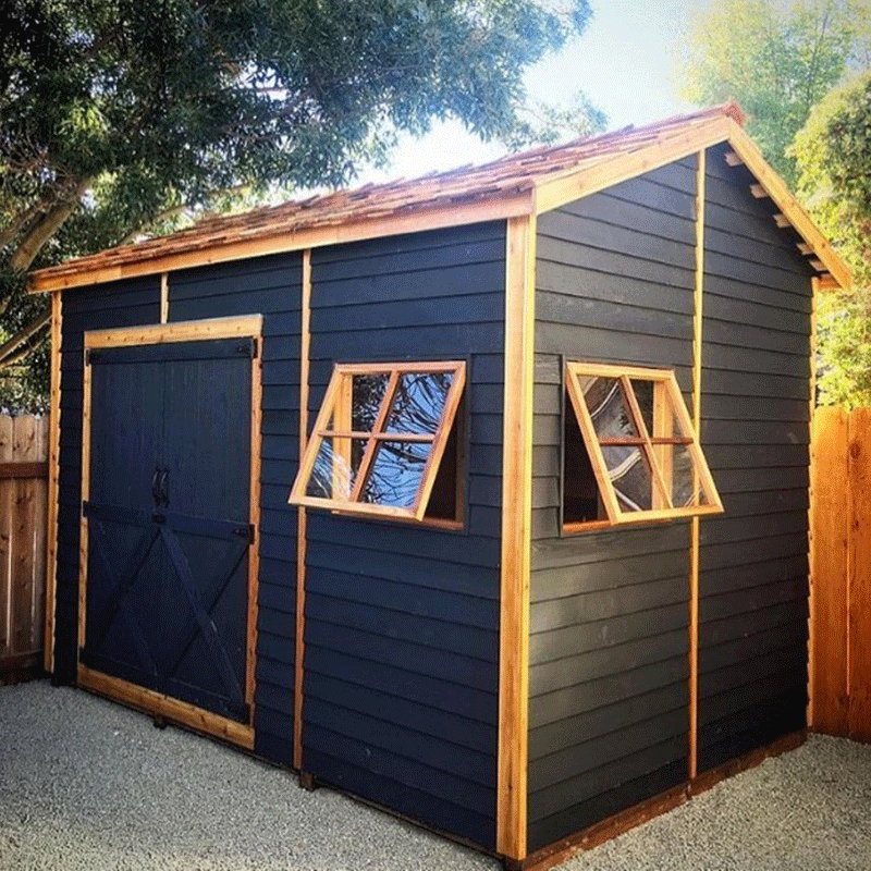 CedarShed Rancher Lawn Mower Storage Shed with Double Doors