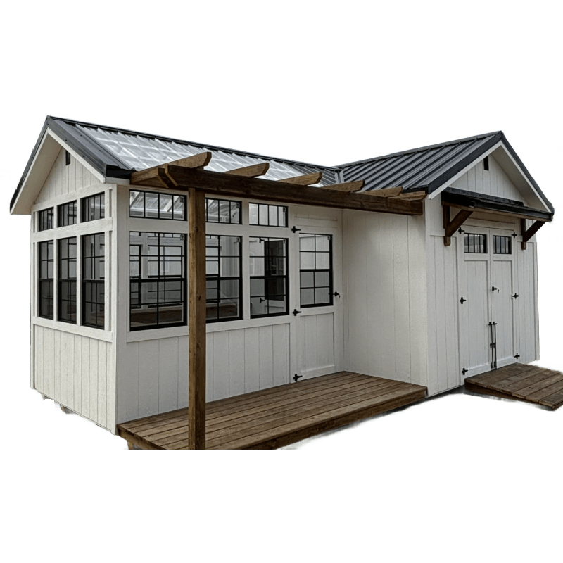 Driftless Outdoors Shed & Greenhouse Deluxe Combo 12 x 20 ft