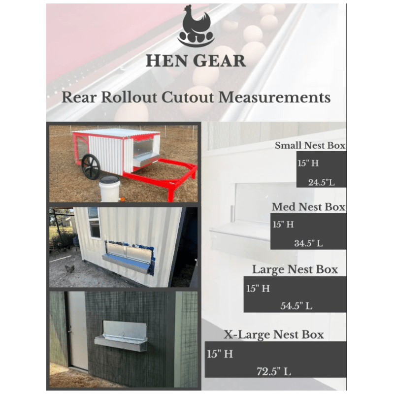 HenGear Nesting Box Medium Rollout & Reversible Design