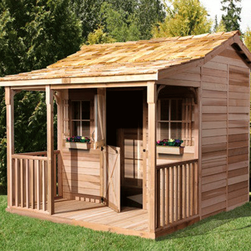 CedarShed BunkHouse Kids Playhouse & Backyard Cabin