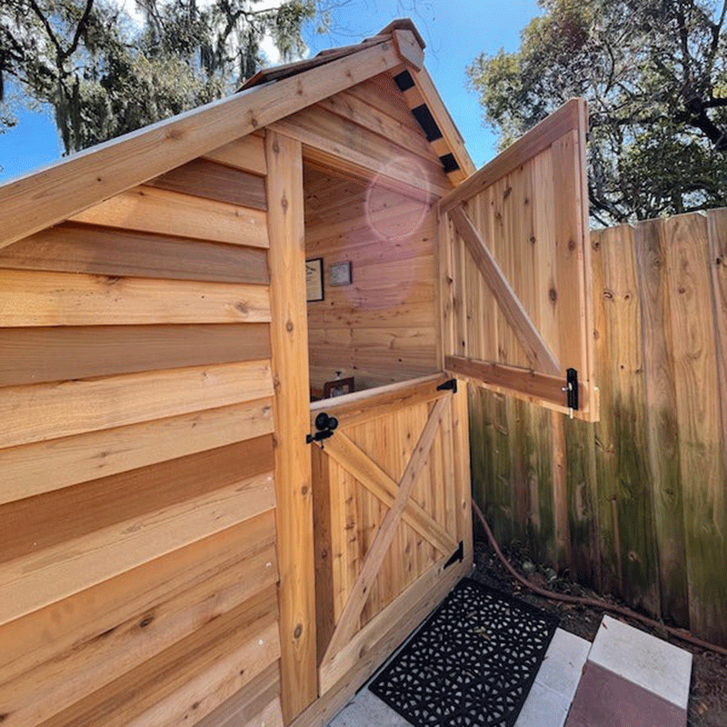 CederShed SunHouse Studio or Garden Shed with Workbenches