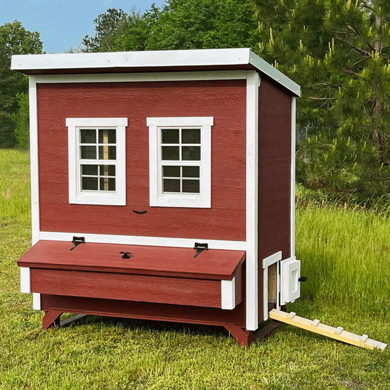 OverEZ Chicken Coop Walk-In Up to 18 Chickens Red