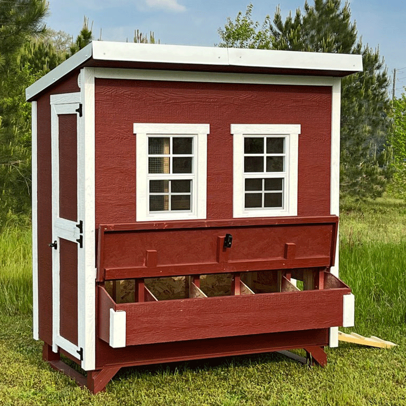 OverEZ Chicken Coop Walk-In Up to 18 Chickens Red