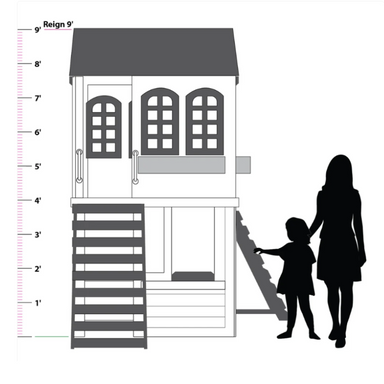 2MamaBees Reign Two Story Playset Custom Pastel Color Reign height