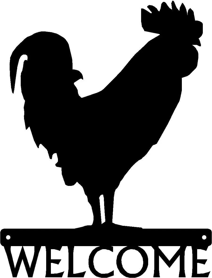 The Metal Peddler Rooster #02 Welcome Sign — Family Backyard Store