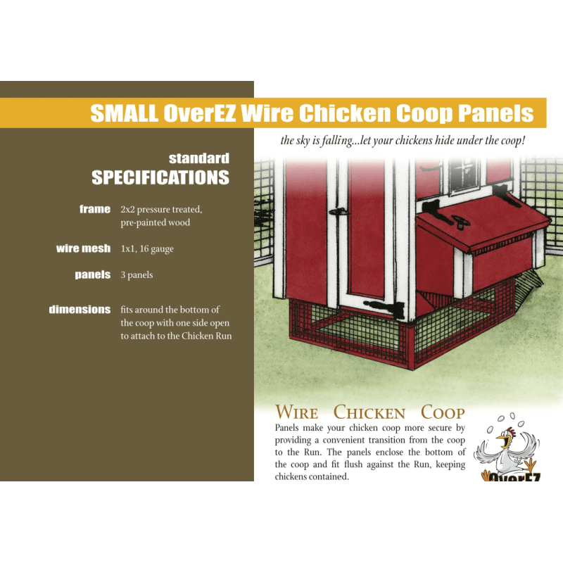 OverEZ Small Wire Chicken Coop Panels in Red