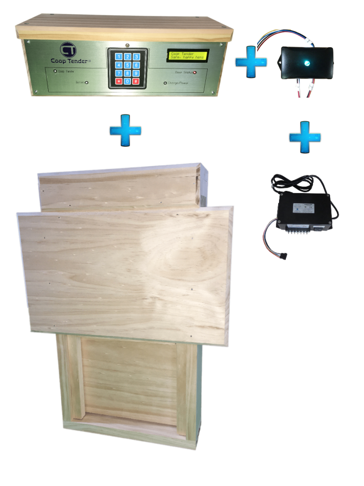 Coop Tender Small Coop Automatic Chicken Door + Internet Wi-Fi + Accessory Control Bundle