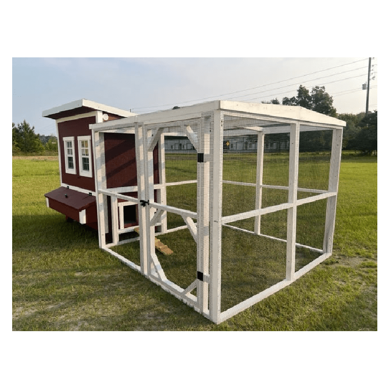 OverEZ Chicken Run Wooden 8' Walk-In Red or White